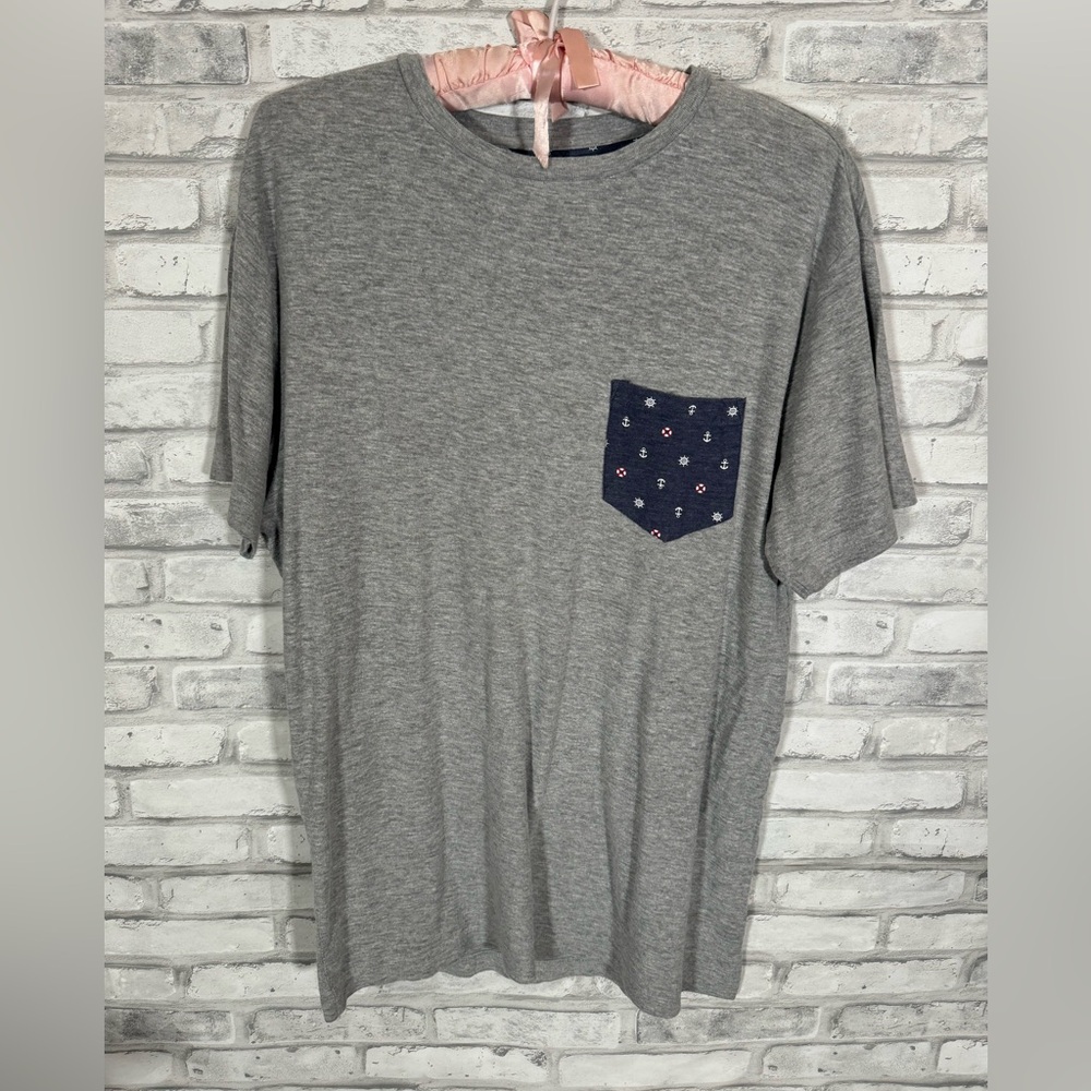 Sunday Work Clothes Nautical Gray Sailor Pocket Shirt